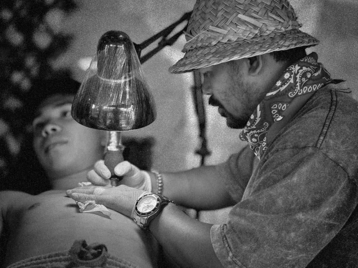 Fine line tattoo precision artistry at Tropical Ink Bali