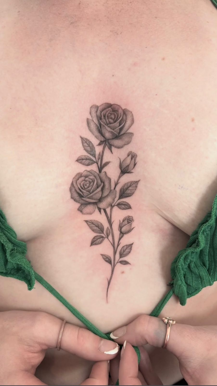 Single needle microrealism tattoo